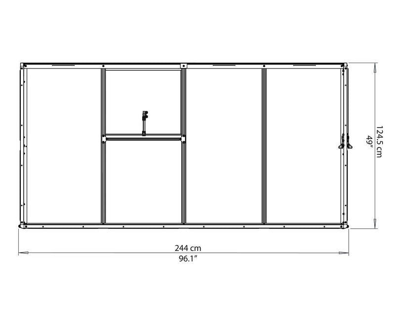 Greenhouse Lean-To 8ft x 4ft
