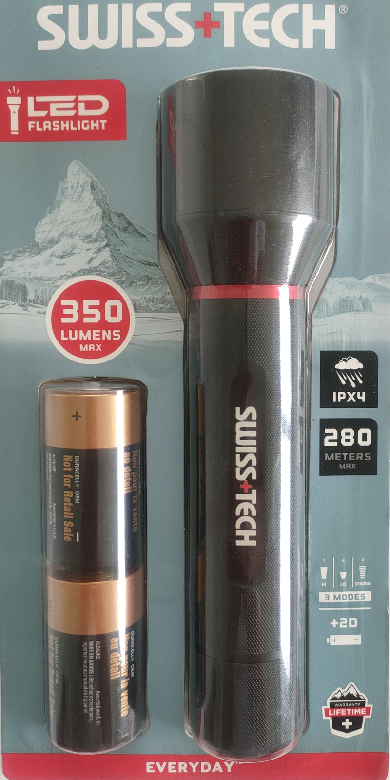 Swiss+Tech LED Flashlight - Battery operated