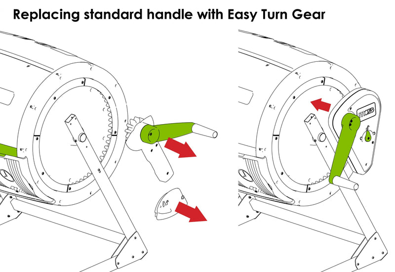 Easy-Turn Gear for 245L Tumbler