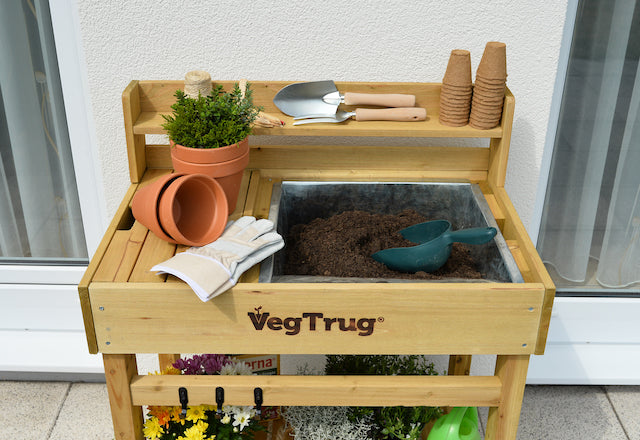 VegTrug Deluxe Potting Bench - Grey Wash