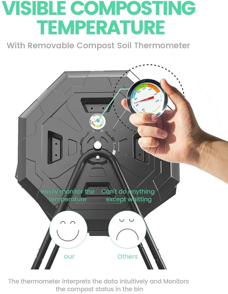 Compost Tumbler Roto 160L - Twin Chamber