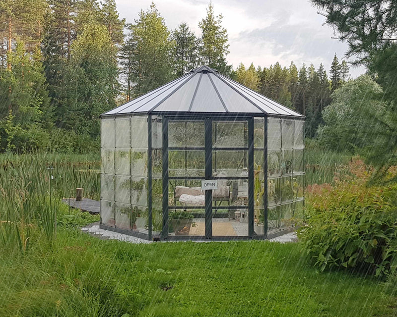 Oasis 12 ft. Greenhouse Kit - Grey Structure & Hybrid Panels