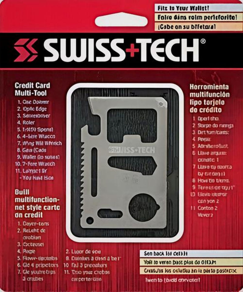 Swiss+Tech Credit Card Multi-Tool Kit 11-1 - Silver