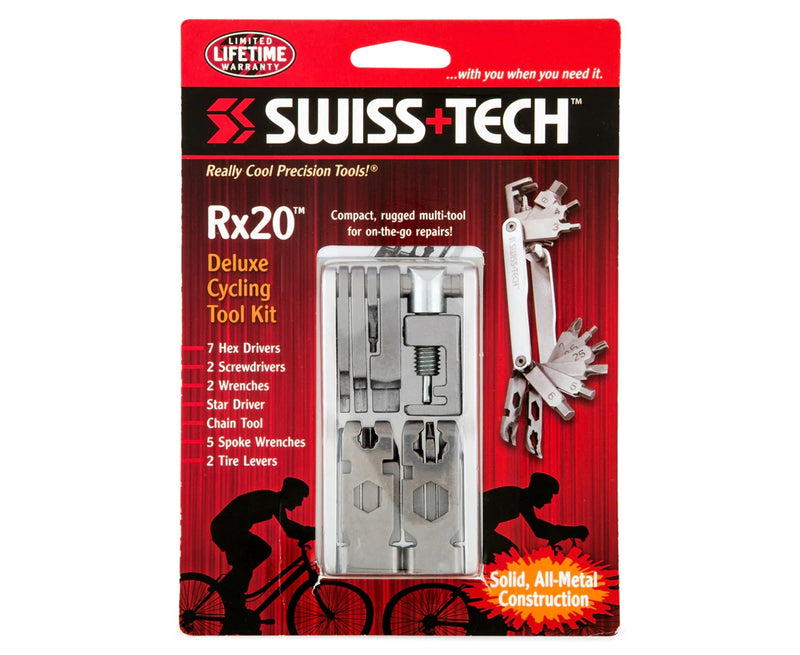 Swiss+Tech Rx20 Deluxe Cycling Tool Kit - Silver