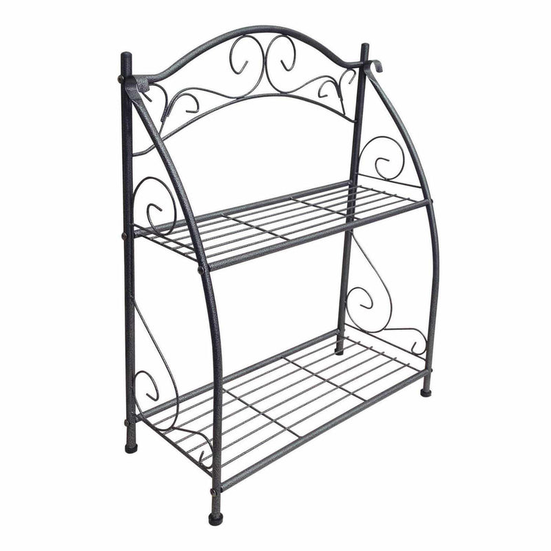 Plant Stand 2 Shelf - Hammertone
