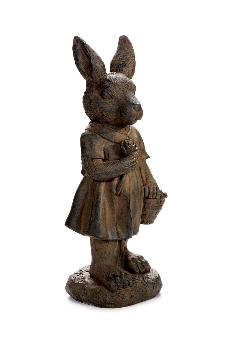 Figurine - Mrs Rabbit Medium - Rusted Iron Finish