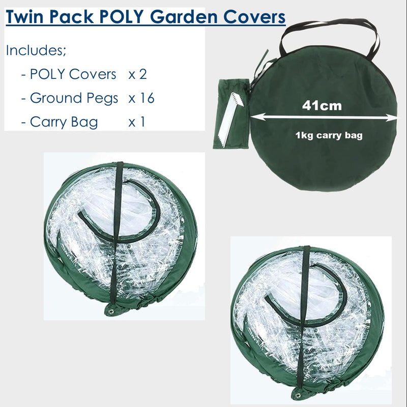 Poly Garden Covers - Twin Pack