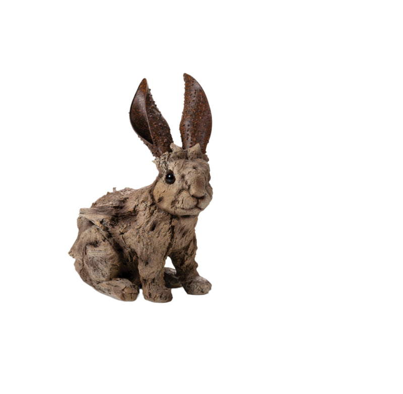 Figurine - Rabbit Sitting Medium - Driftwood Effect
