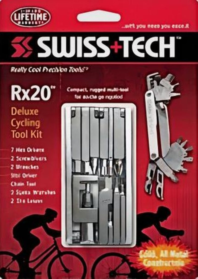 Swiss+Tech RX-20 Deluxe Cycling Tool Kit - Silver