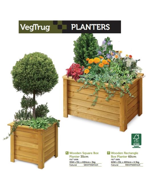 VegTrug Rectangle Box Planter - 60cm