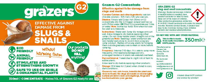 Grazers Slugs & Snails Repellent - 350ml Concentrate