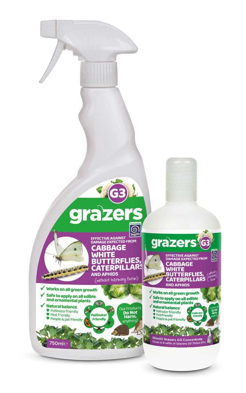 Grazers White Butterflies, Caterpillars & Aphids Repellent Garden Formula - Duo Pack