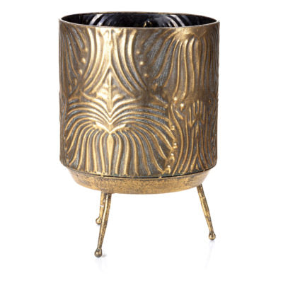 Mayan Planter on Legs 35cm - Antique Bronze